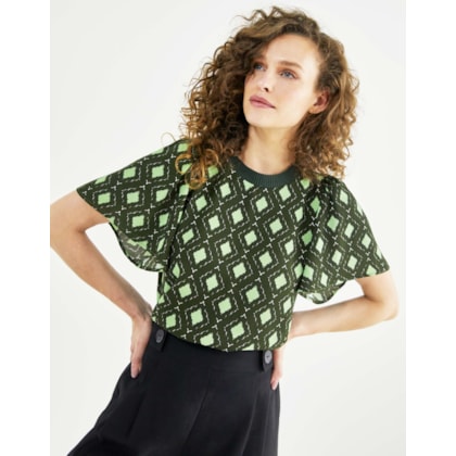 Blusa Estampa Azulejo