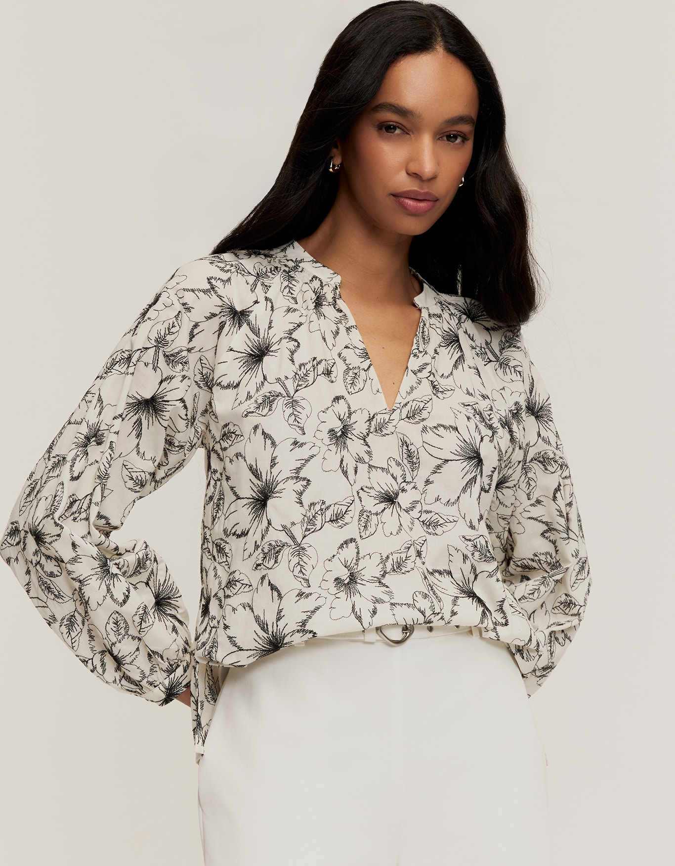 Blusa Floral Bordado Pb