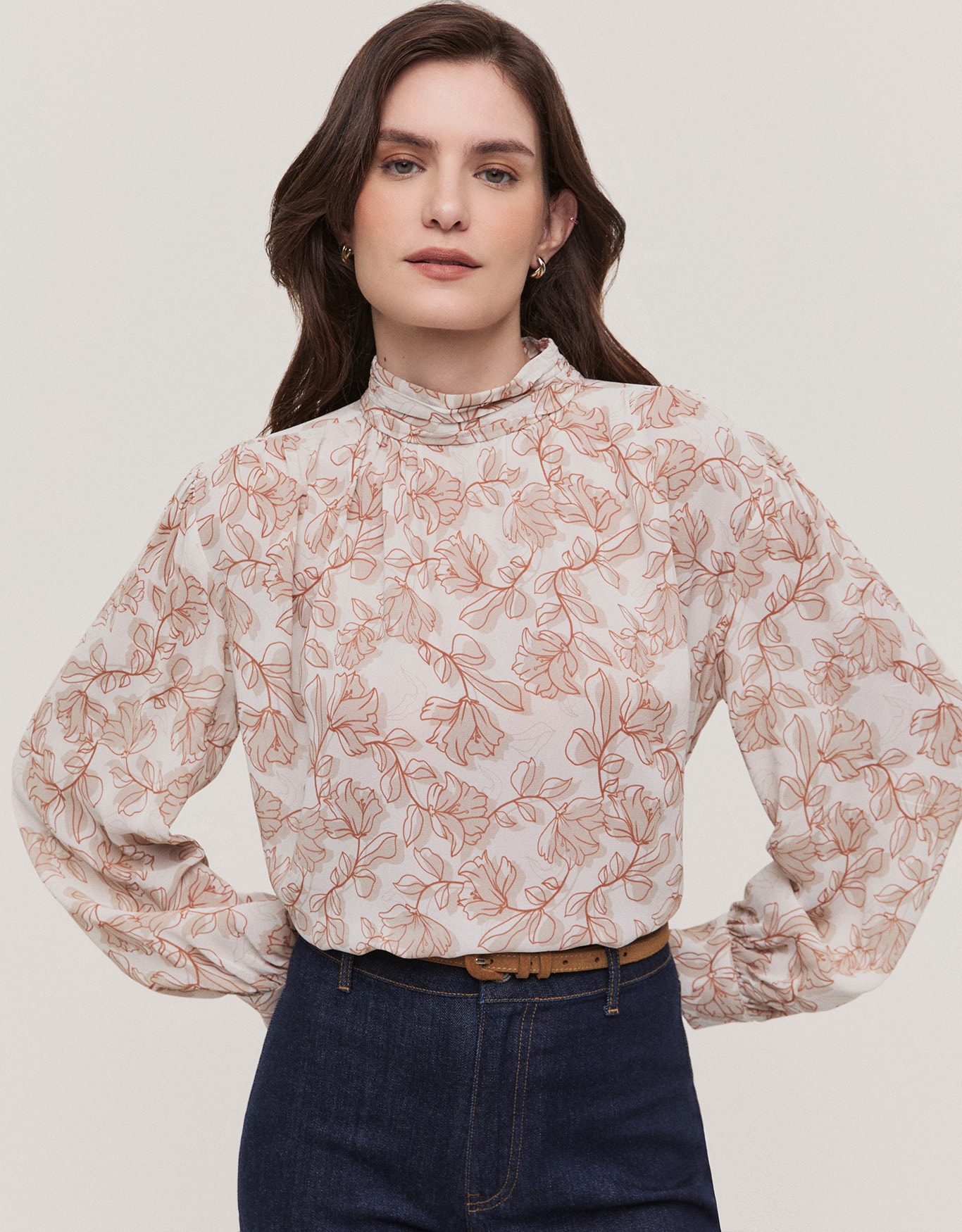 Blusa Floral Ceramica