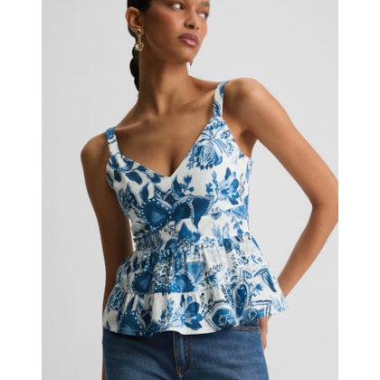 Blusa Floral Indigo