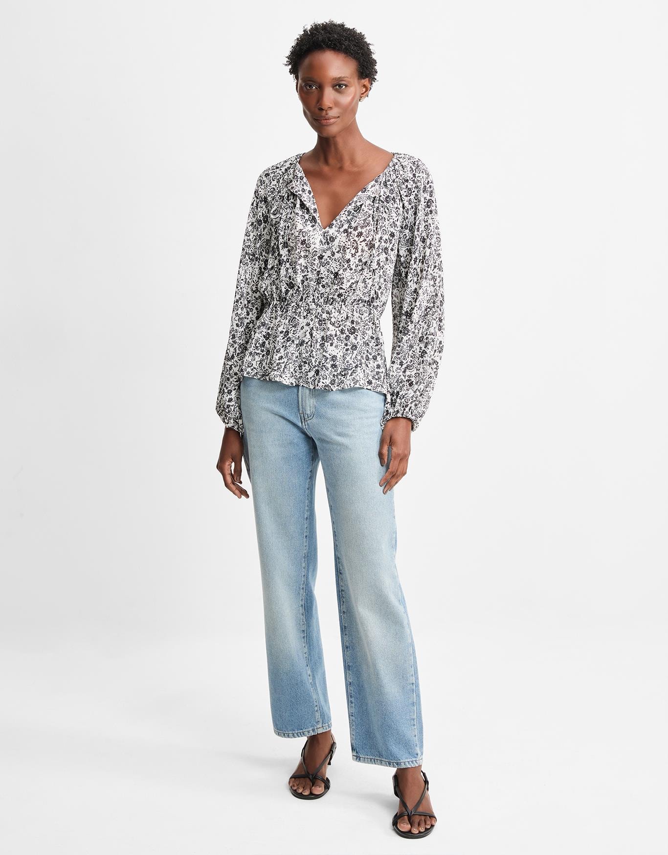 Blusa Floral Renda Off