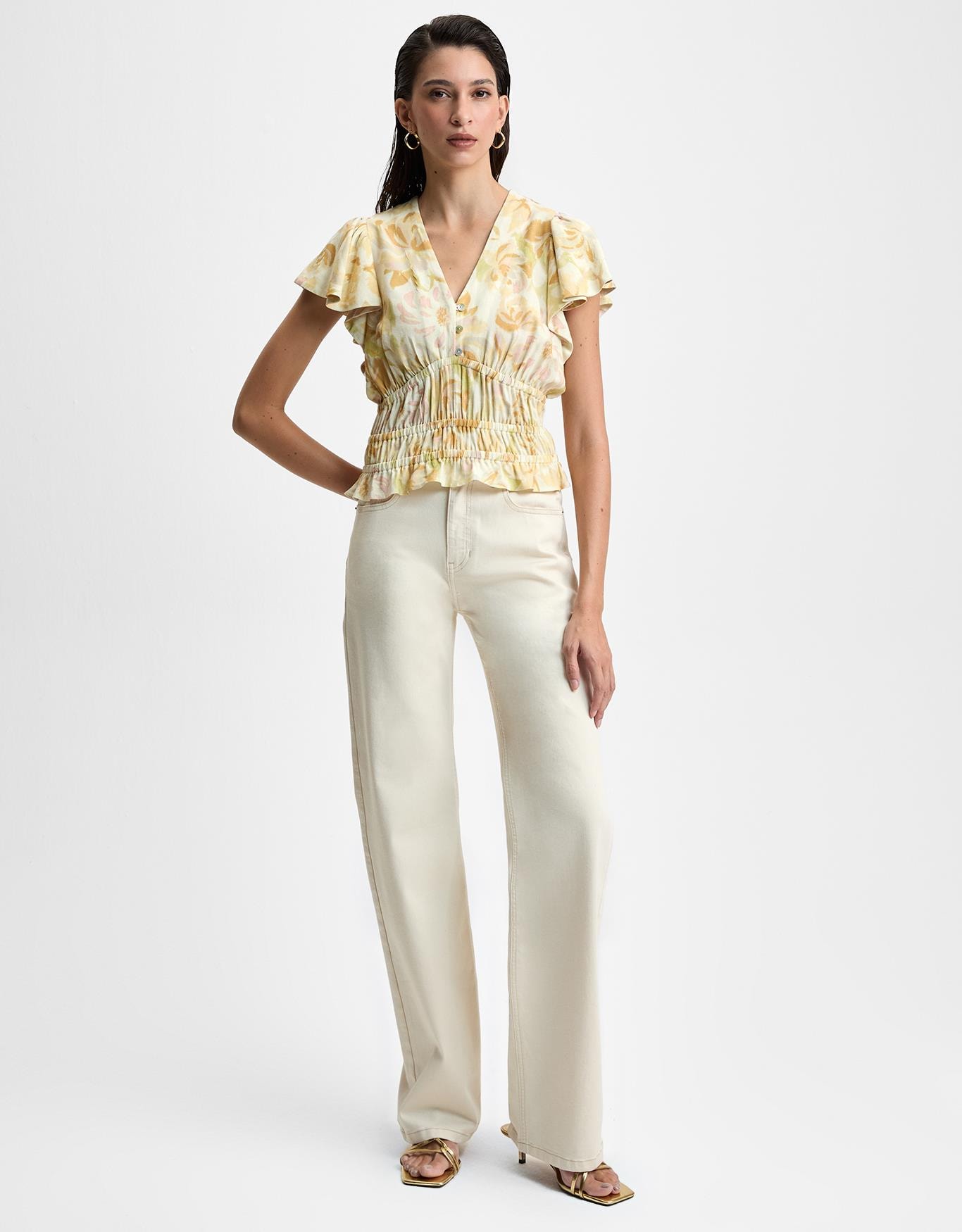 Blusa Floral Textura