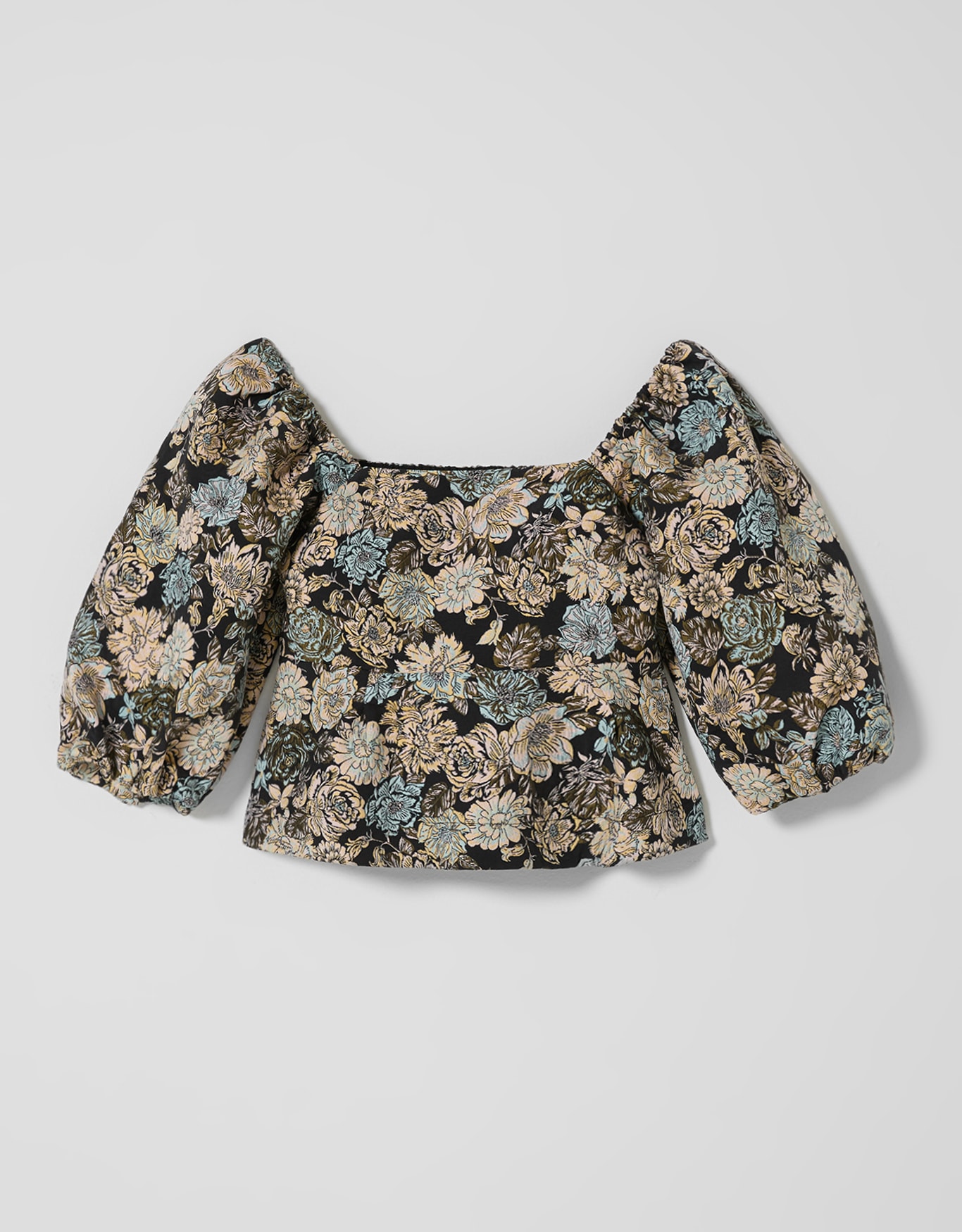 Blusa Flores Leves Jacquard