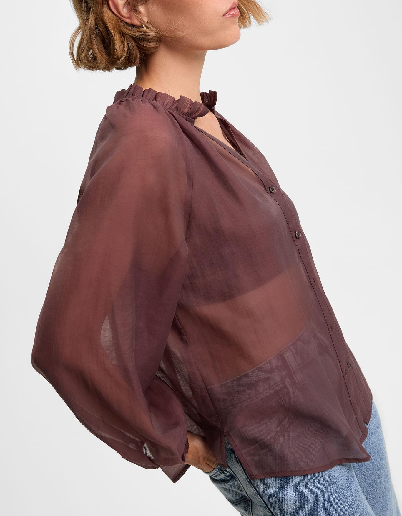 Blusa Franzido Decote