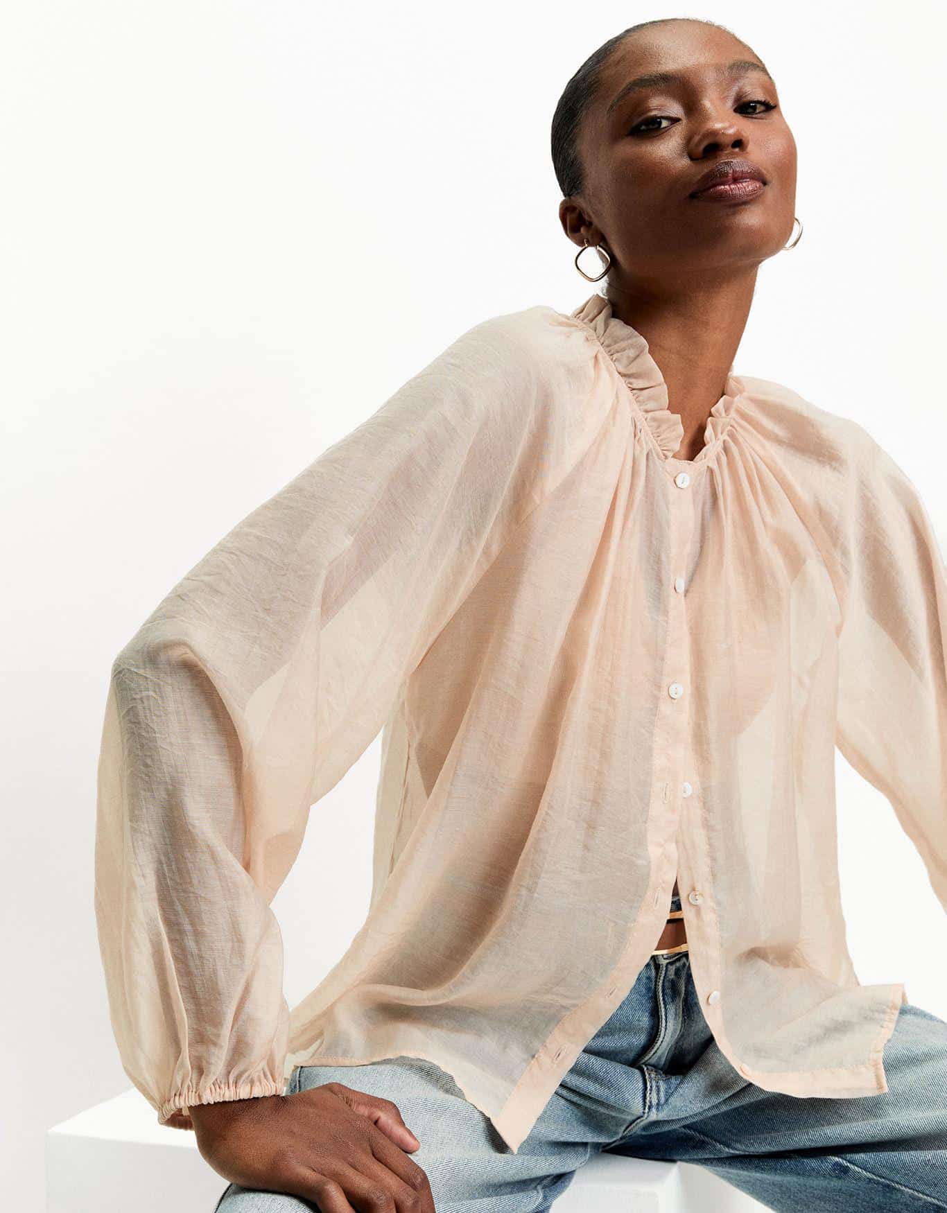 Blusa Franzido Decote