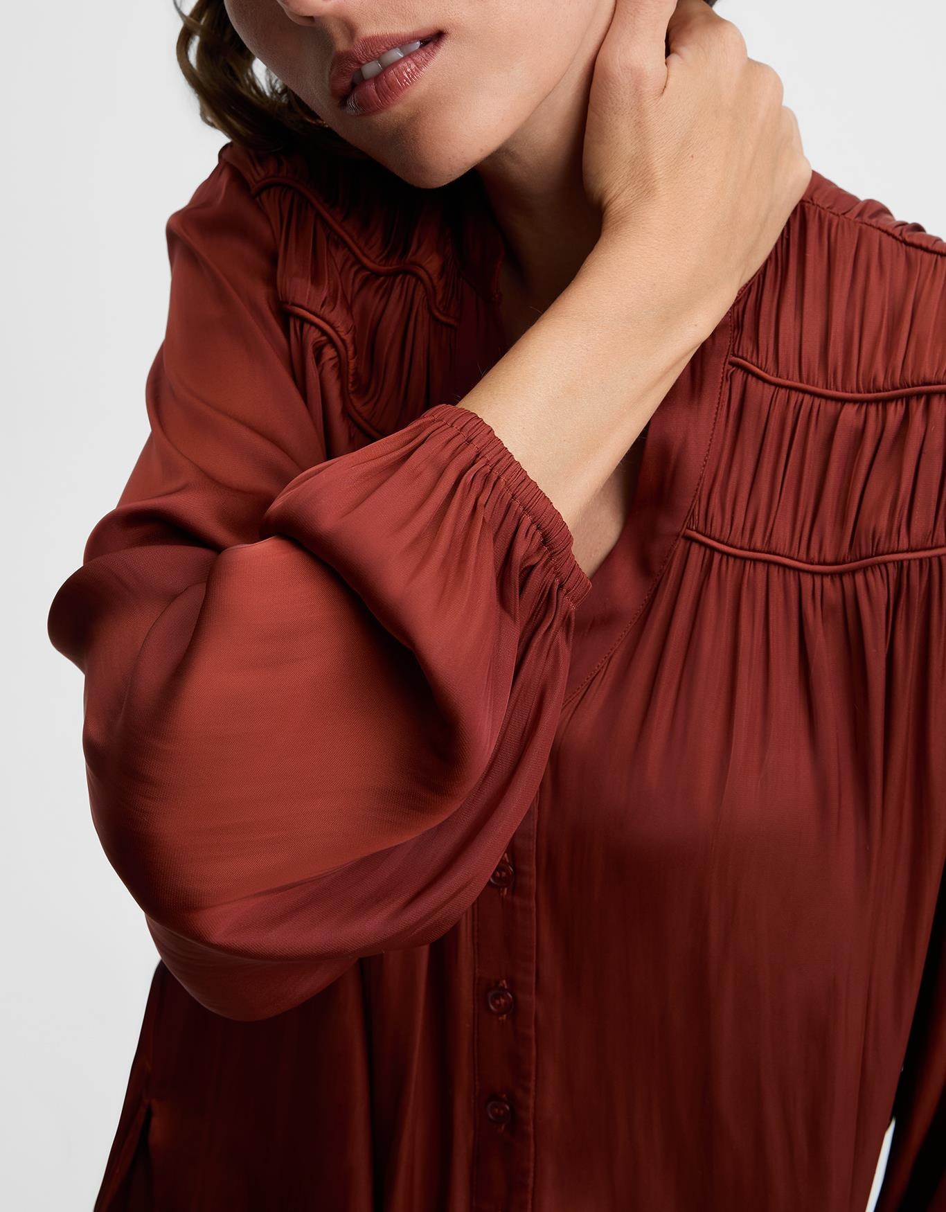 Blusa Franzidos Acetinada