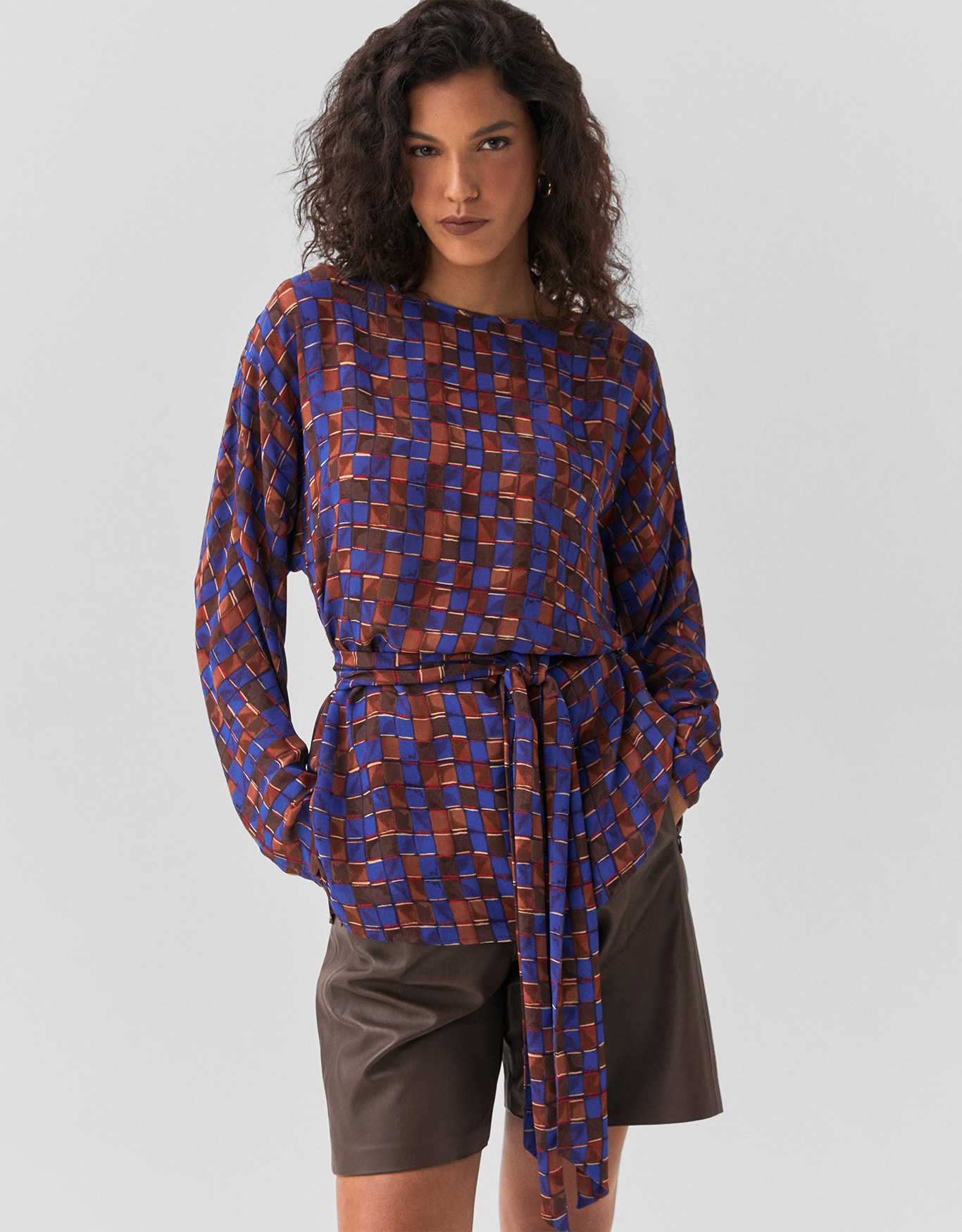 Blusa Geométrica Azul