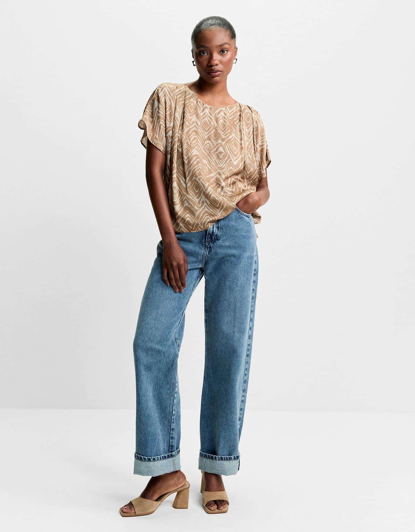 Blusa Geométrico Camel