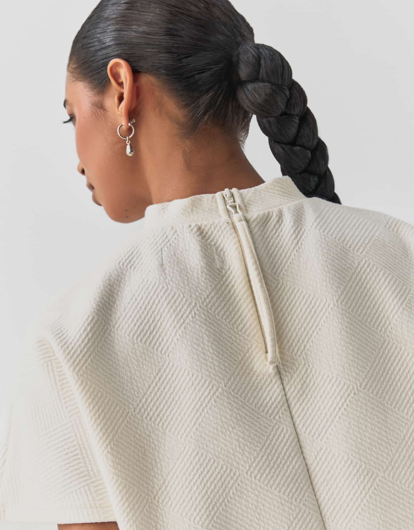 Blusa Gola Alta Malha Texturizada