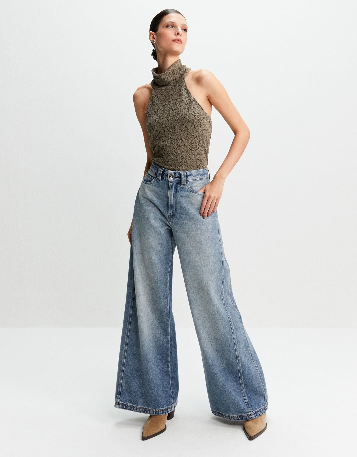 Blusa Gola Alta Textura