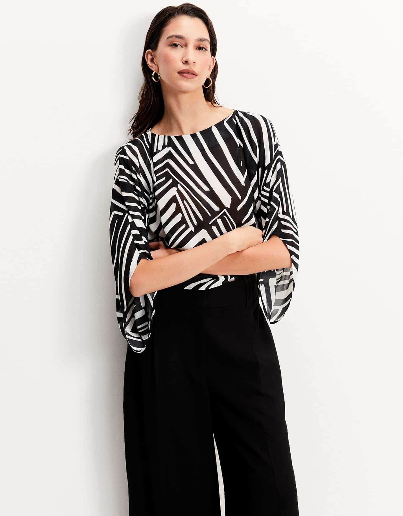 Blusa Gráfico Diagonal