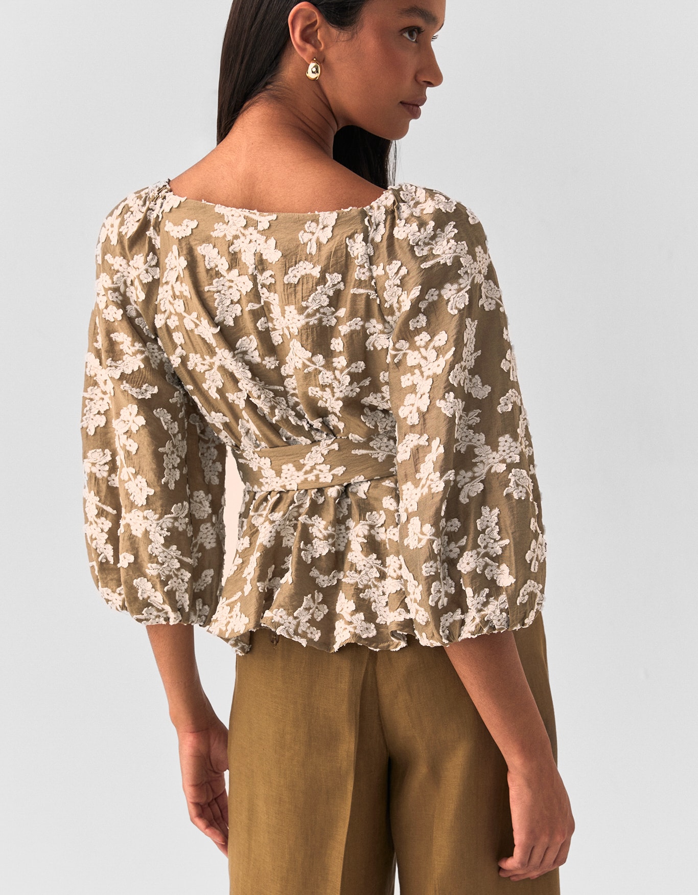 Blusa Jacquard Floral