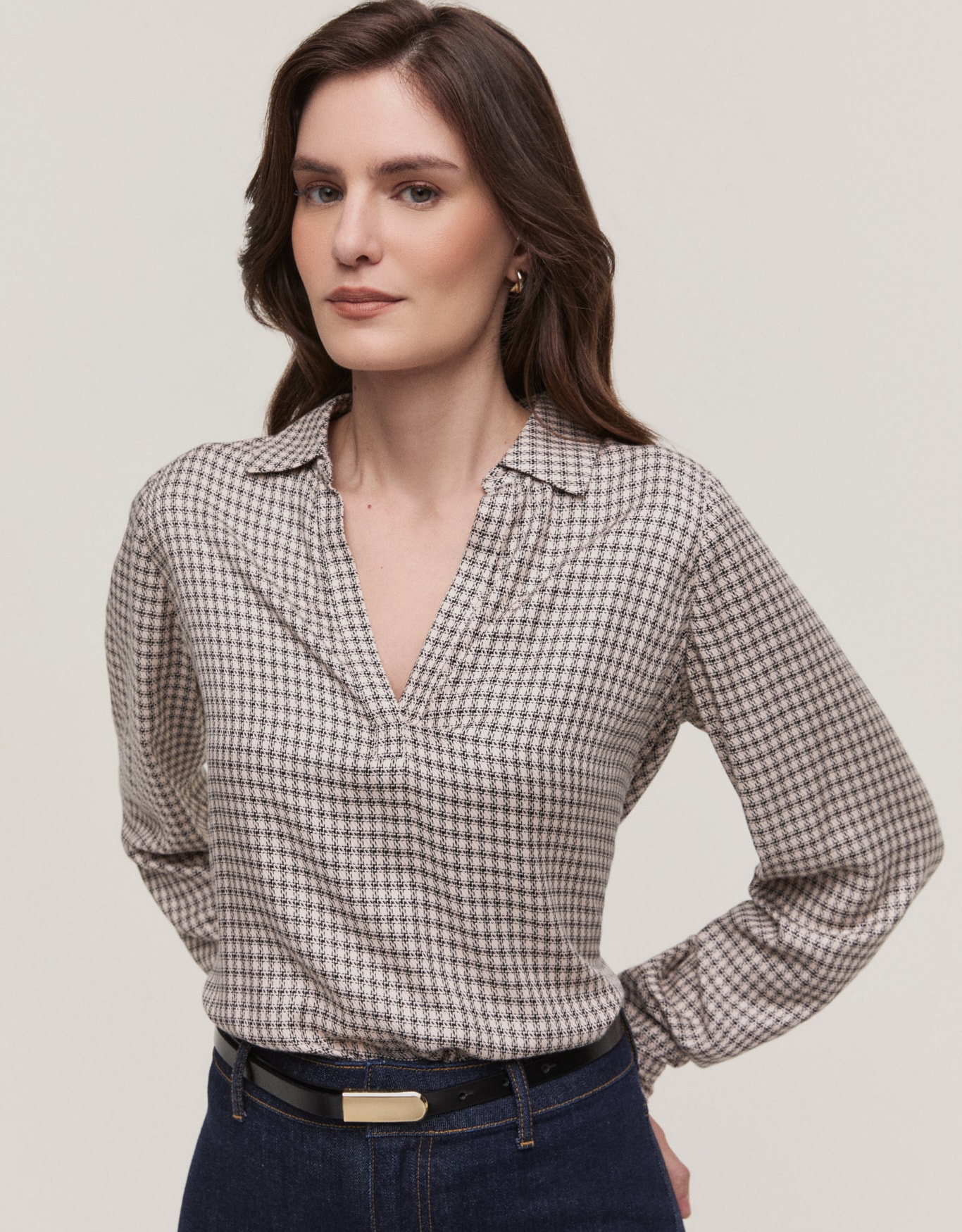 Blusa Jacquard Meia Vista