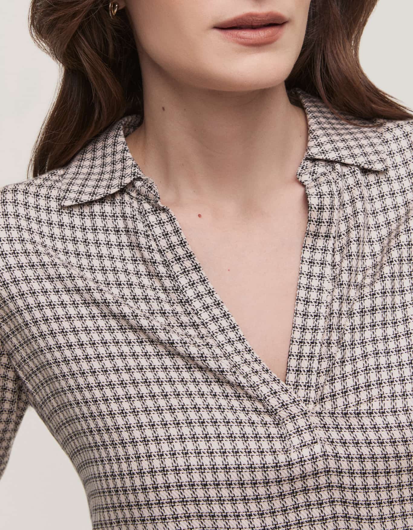 Blusa Jacquard Meia Vista