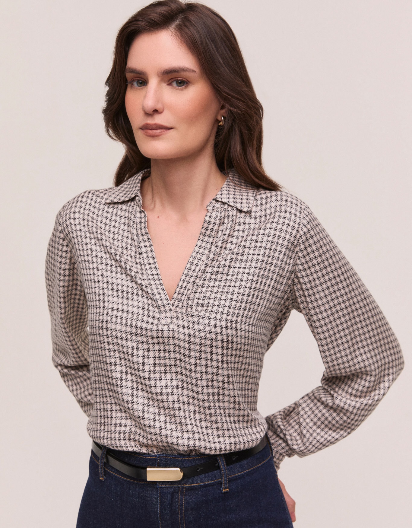 Blusa Jacquard Meia Vista