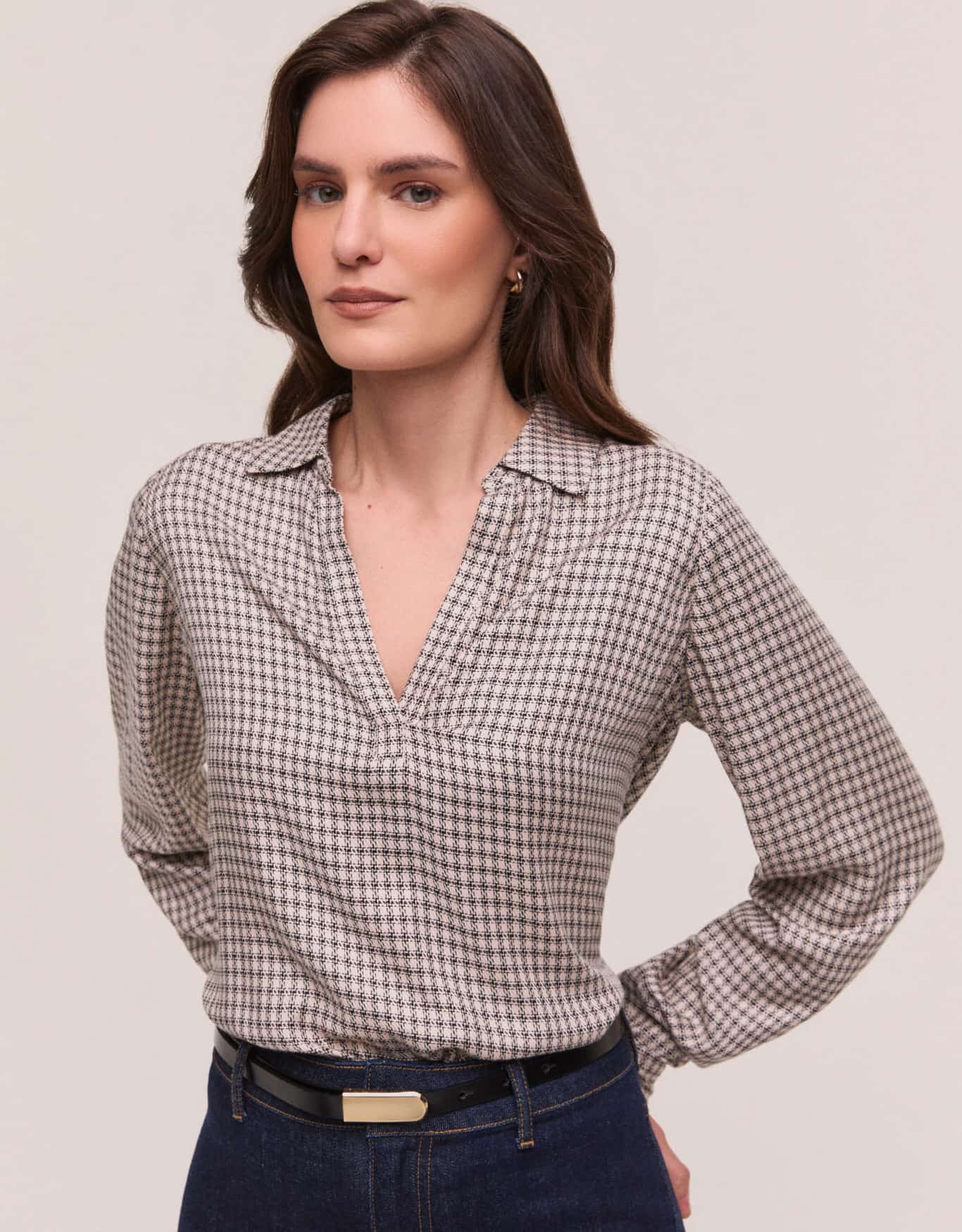 Blusa Jacquard Meia Vista