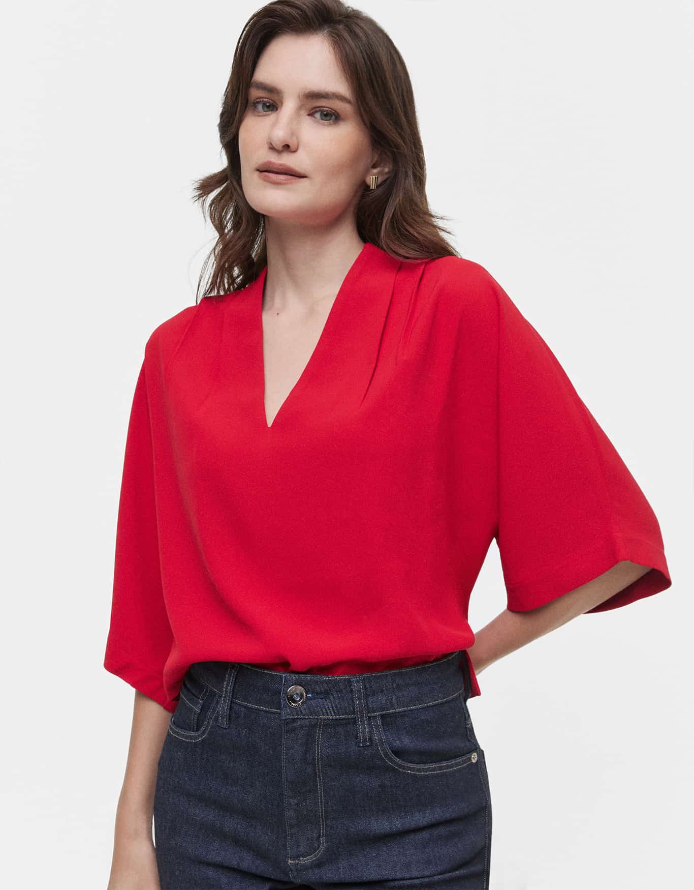 Blusa Kimono Com Pregas