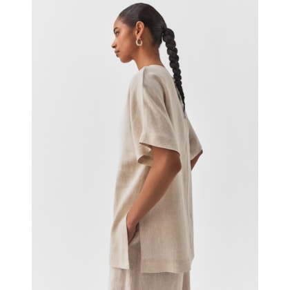 Blusa Linho Alongada