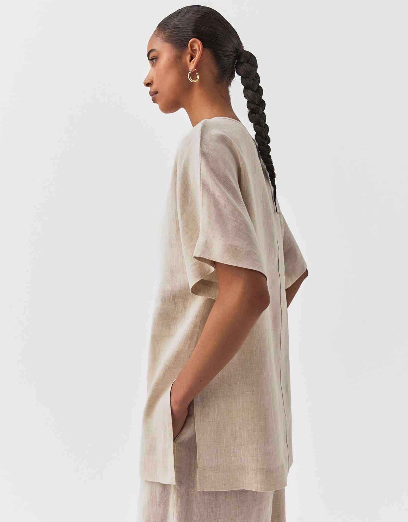 Blusa Linho Alongada