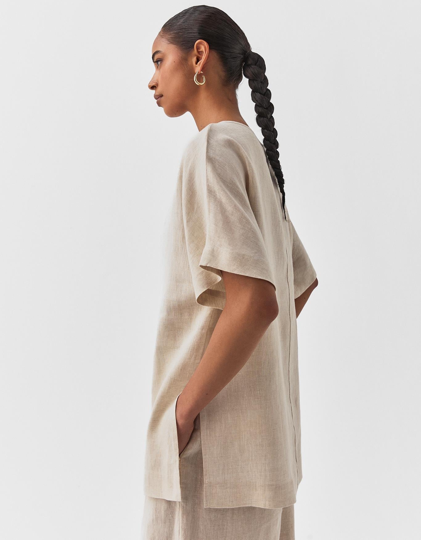 Blusa Linho Alongada