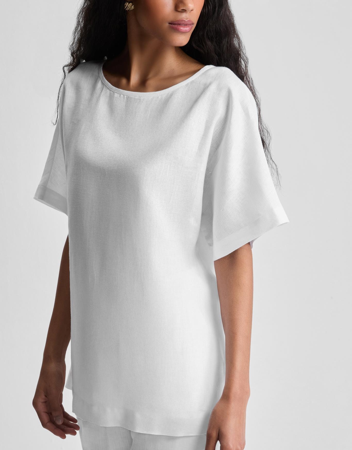 Blusa Linho Alongada