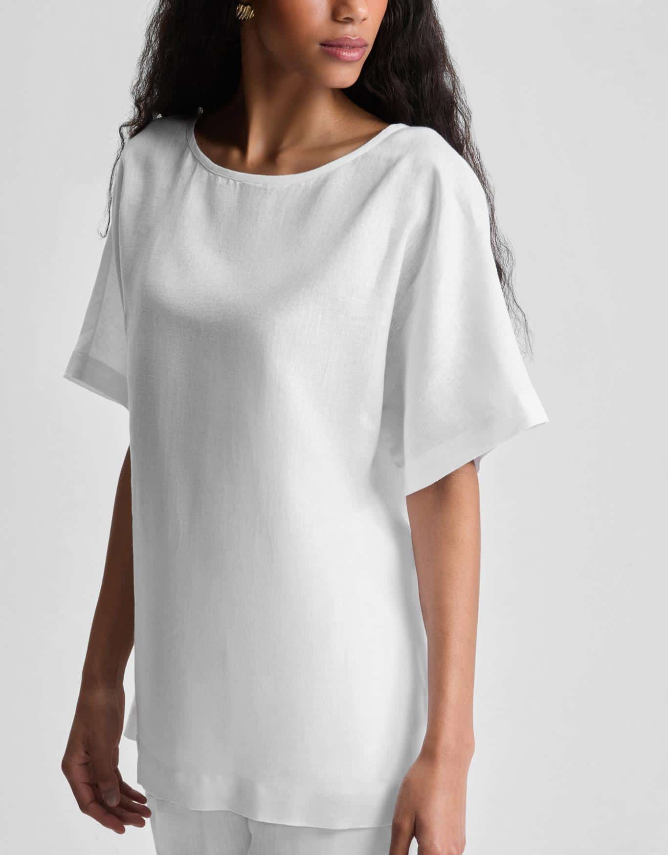 Blusa Linho Alongada