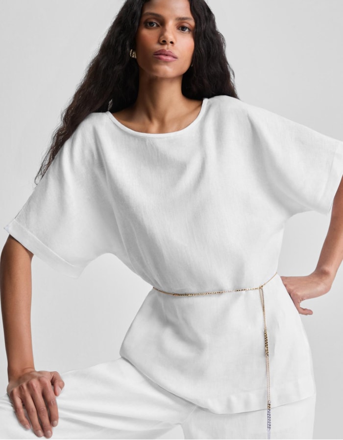 Shoulder — Blusa Linho Alongada