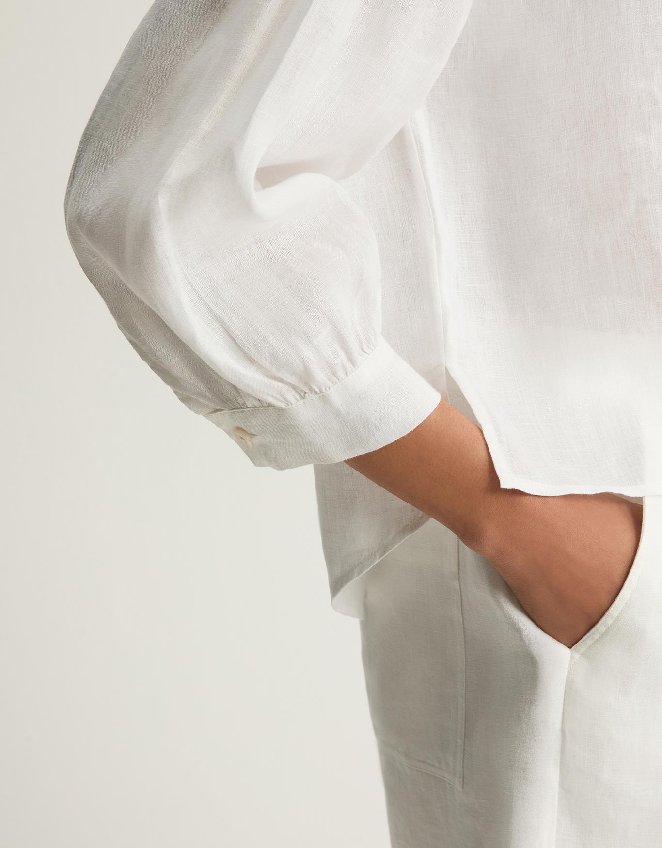 Blusa Linho Decote v
