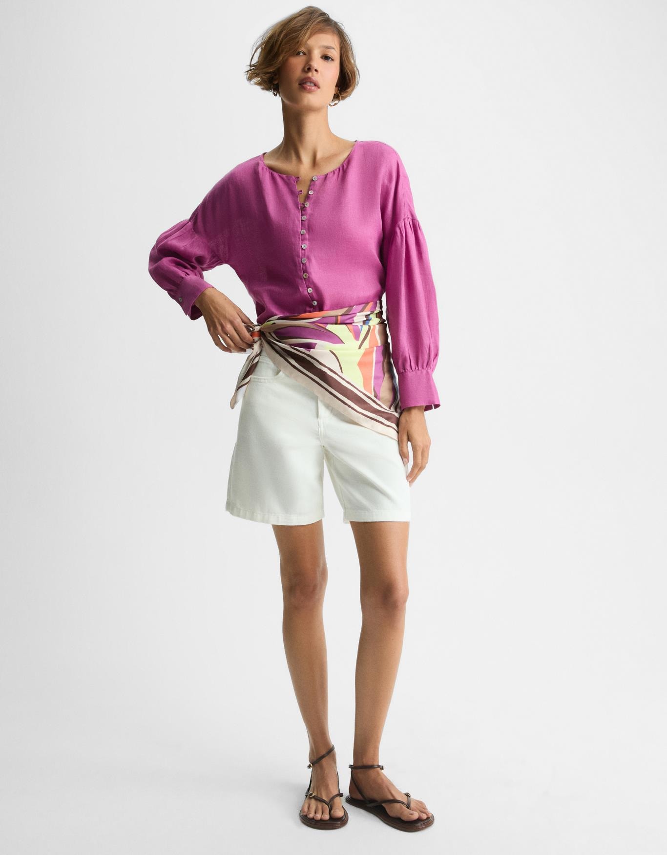 Blusa Linho Franzidos