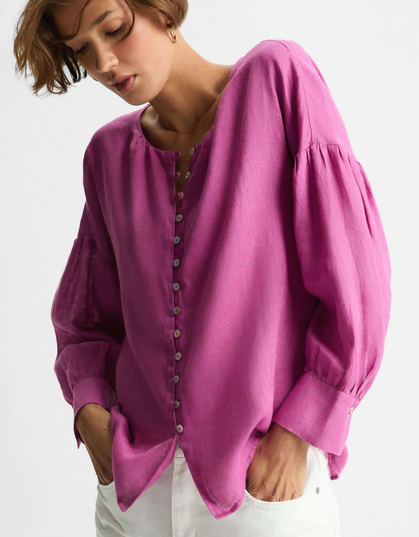 Blusa Linho Franzidos