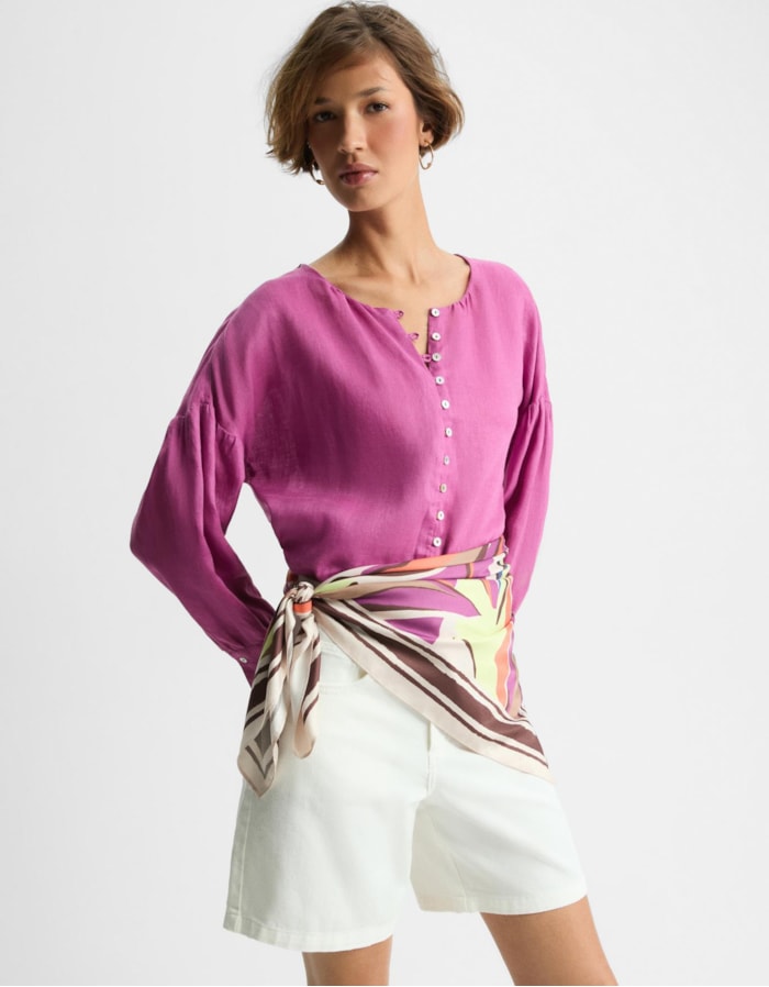 Shoulder — Blusa Linho Franzidos