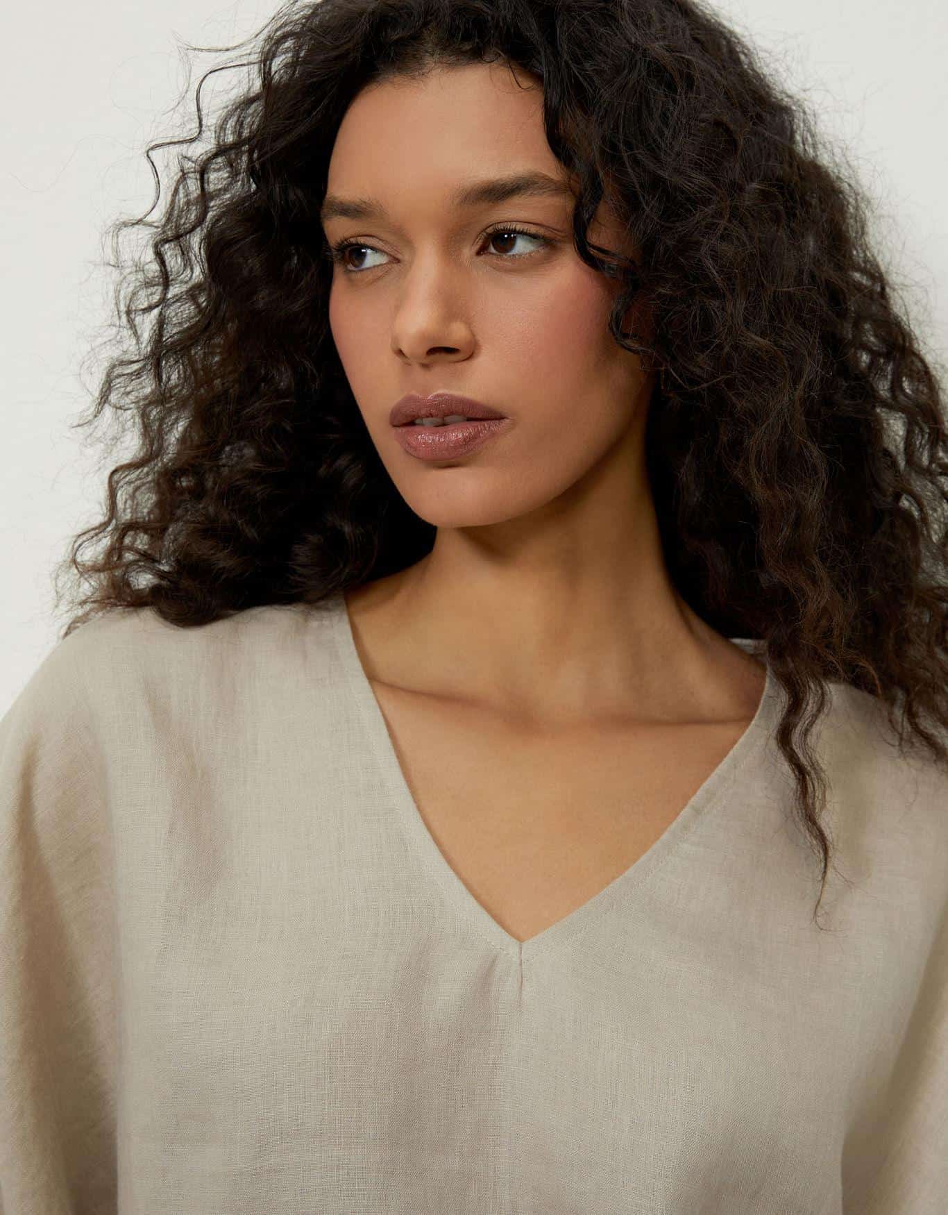 Blusa Linho Manga Ampla