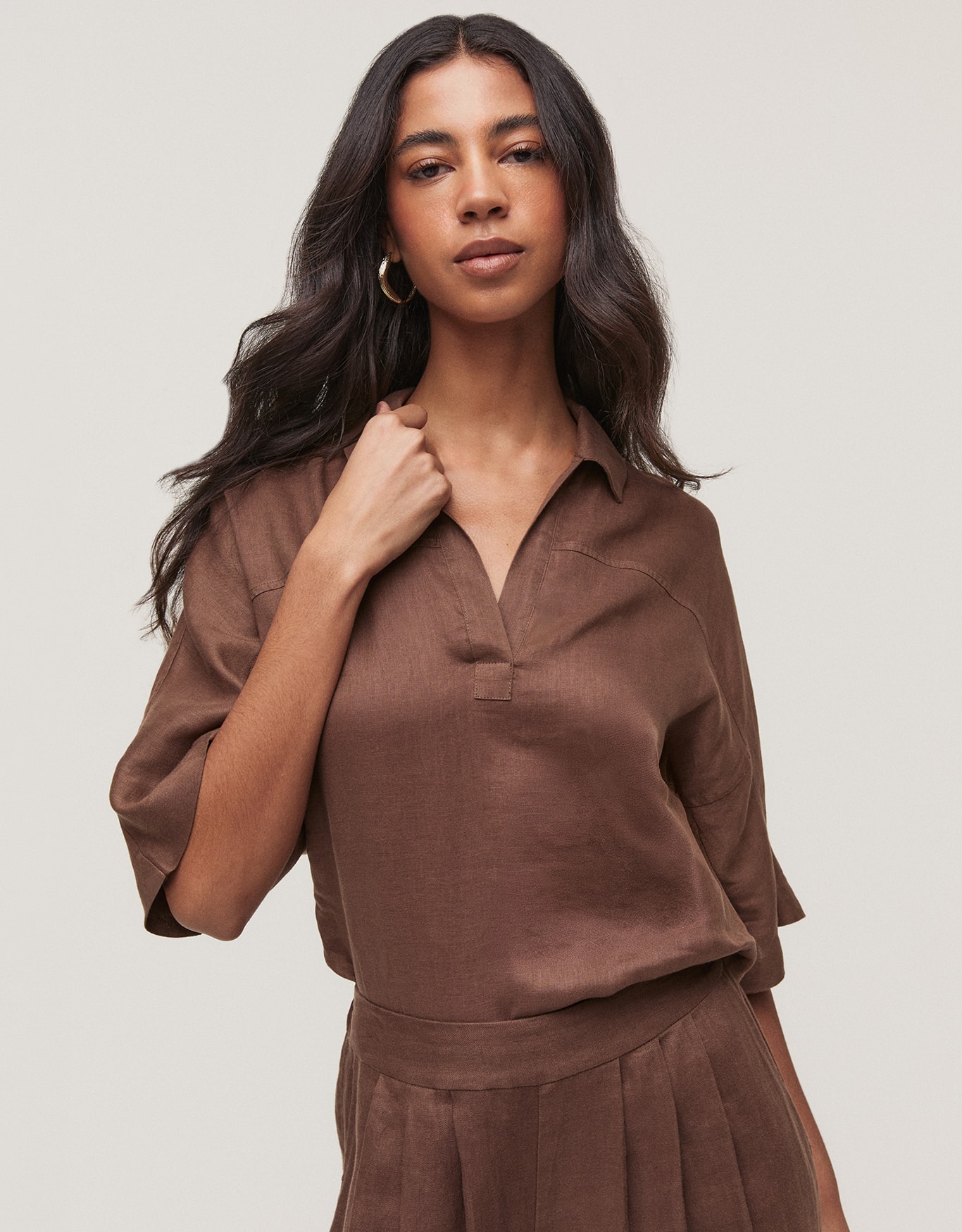 Blusa Linho Polo
