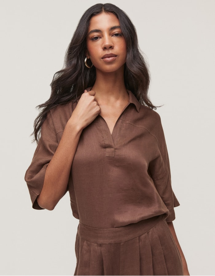 Shoulder — Blusa Linho Polo