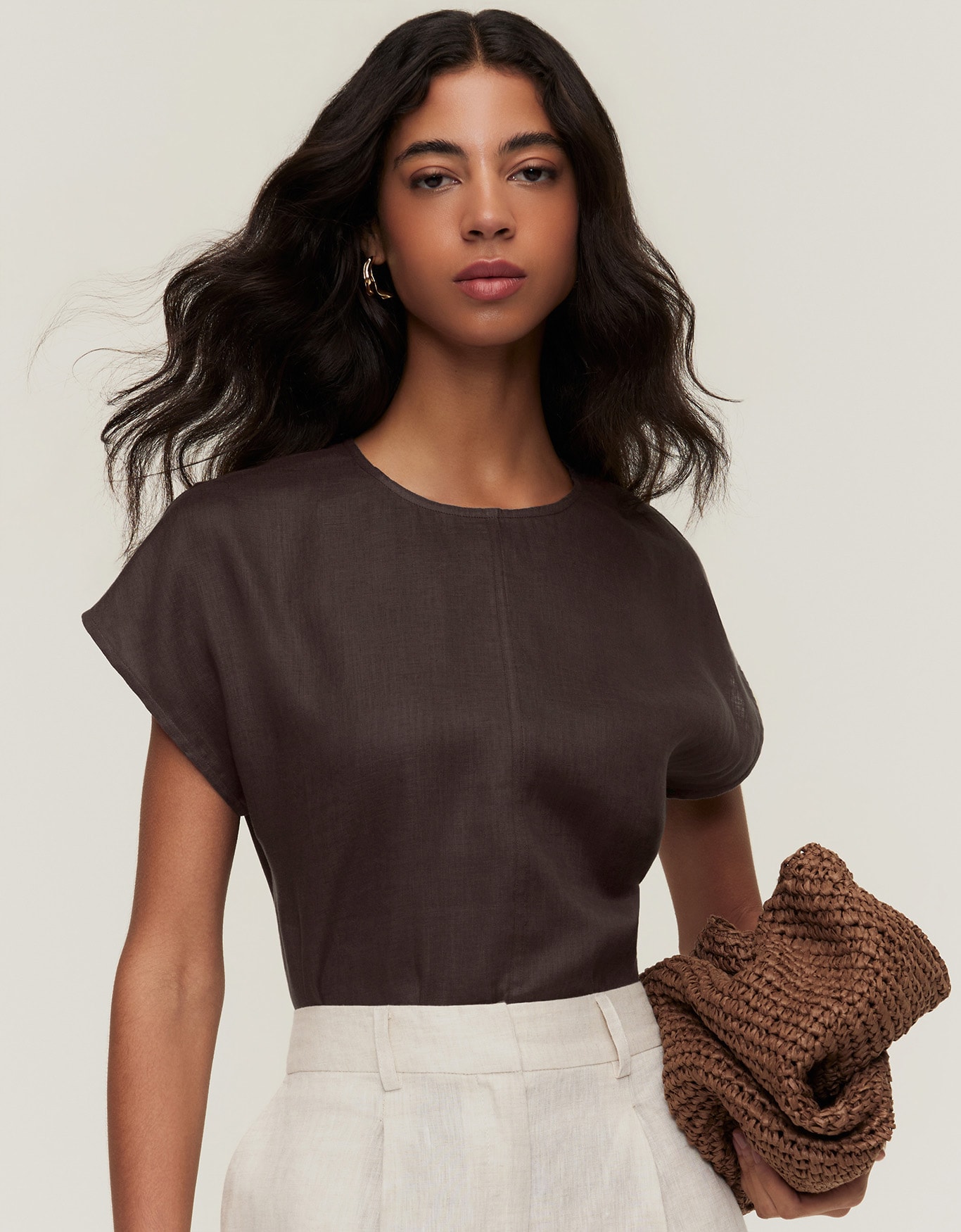 Blusa Linho Recorte