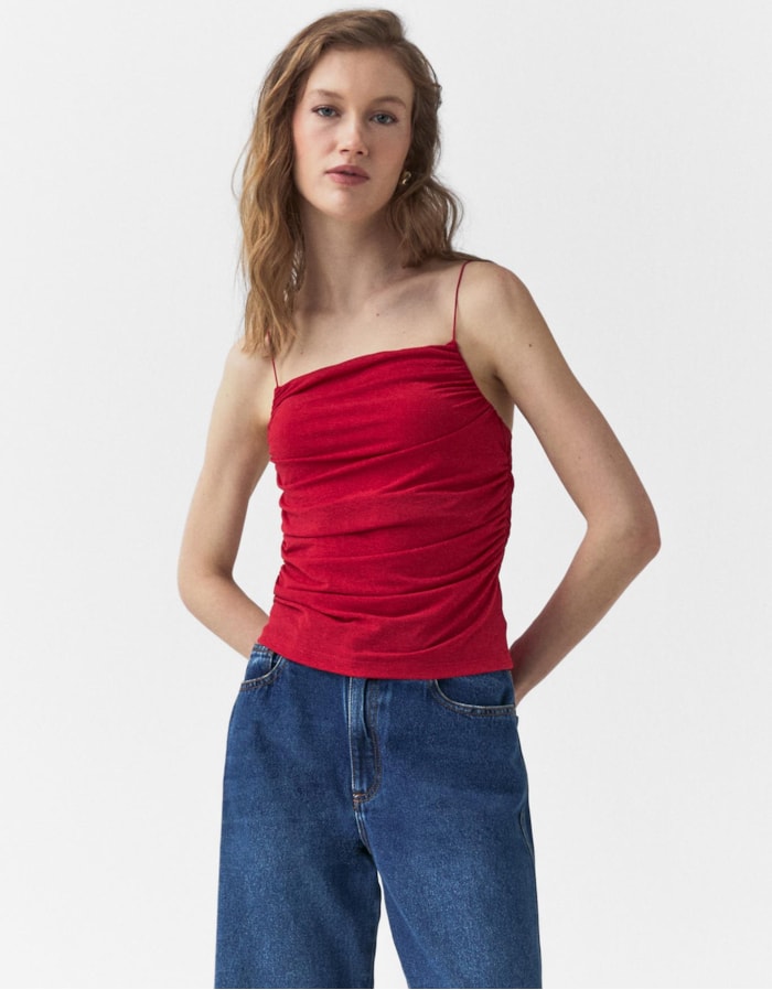 Shoulder — Blusa Malha Alça Fina