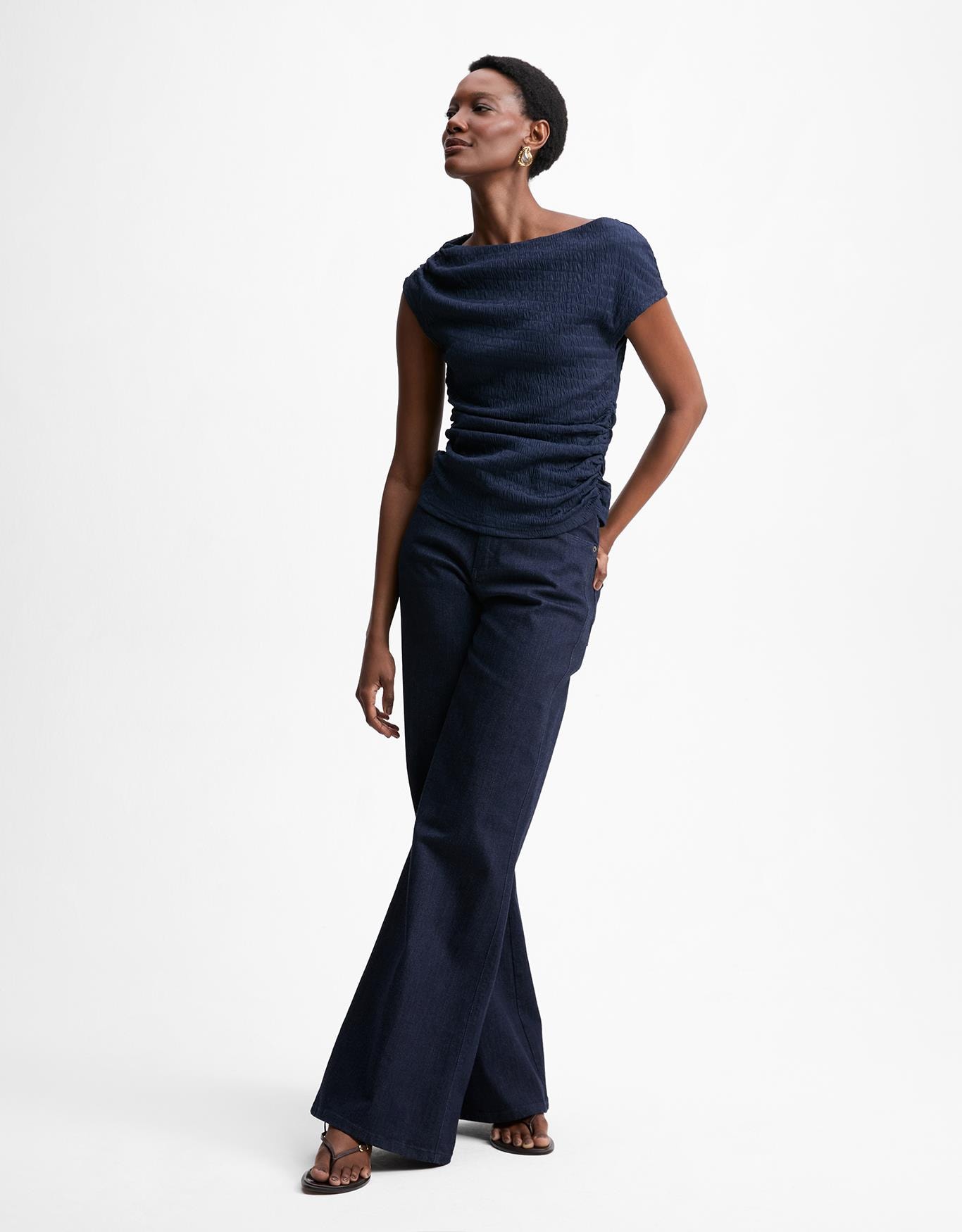 Blusa Malha Assimetrica Texturizada