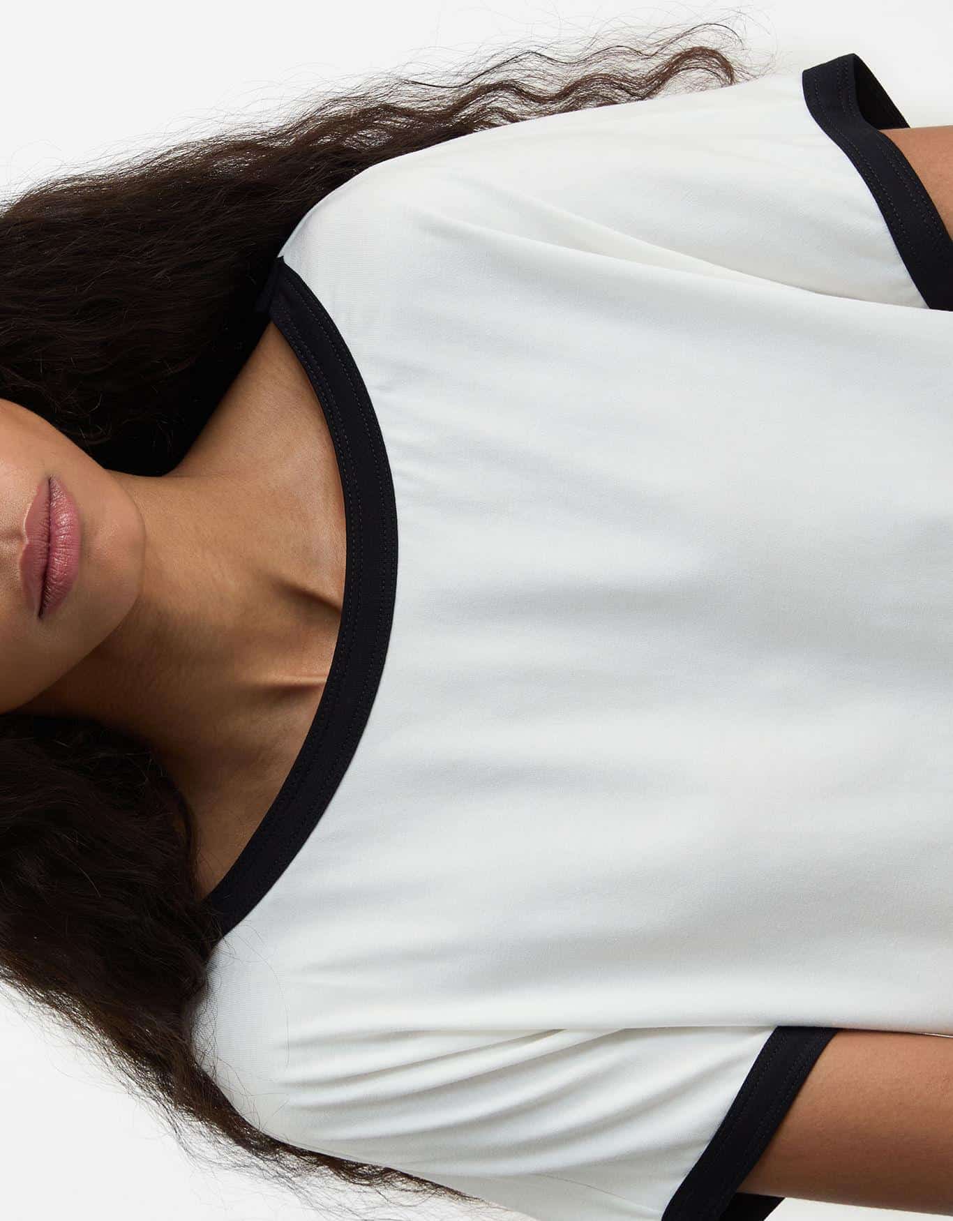 Blusa Malha Bicolor