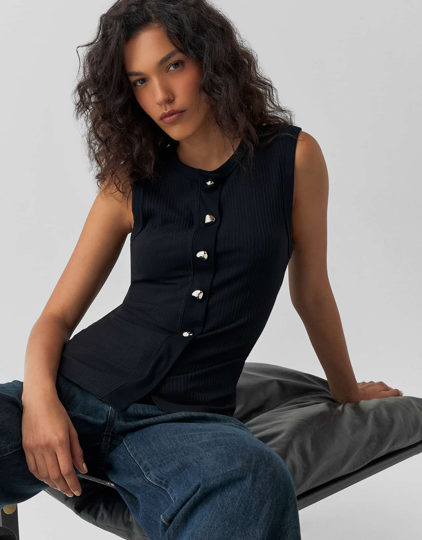 Blusa Malha Botões