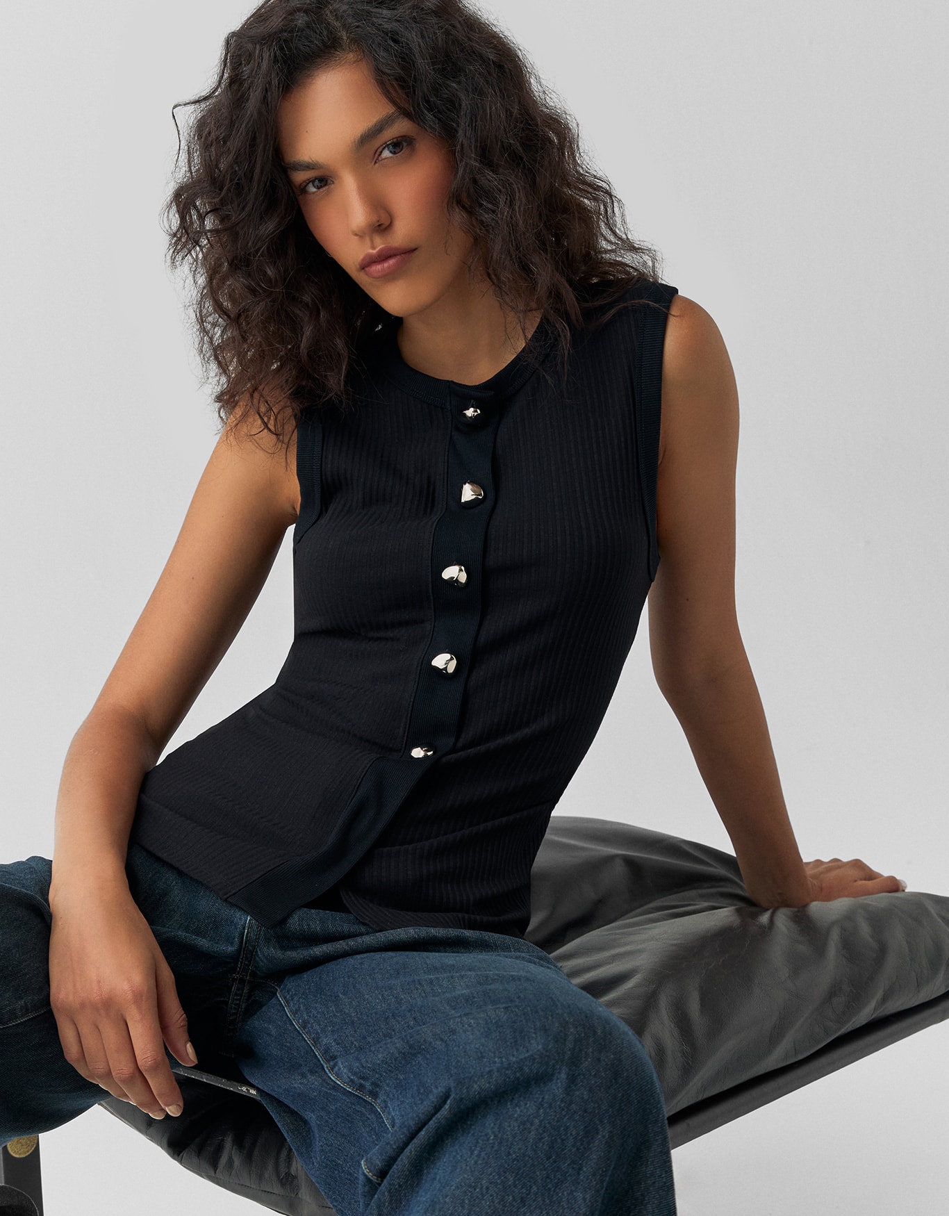 Blusa Malha Botões