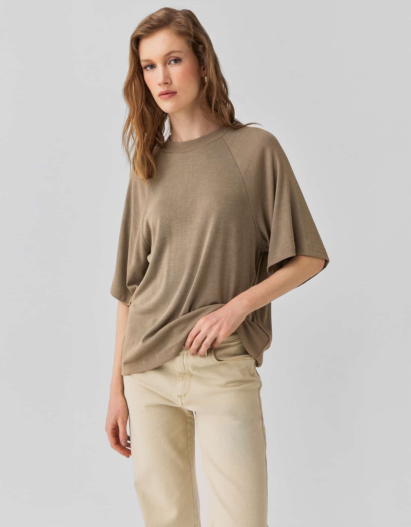 Blusa Malha Cava Raglan