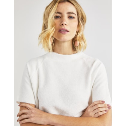 Blusa Malha Chenile Cava Raglan