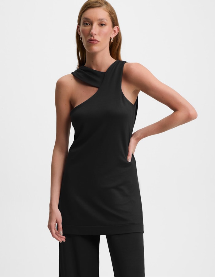 Shoulder — Blusa Malha Decote Assimétrico