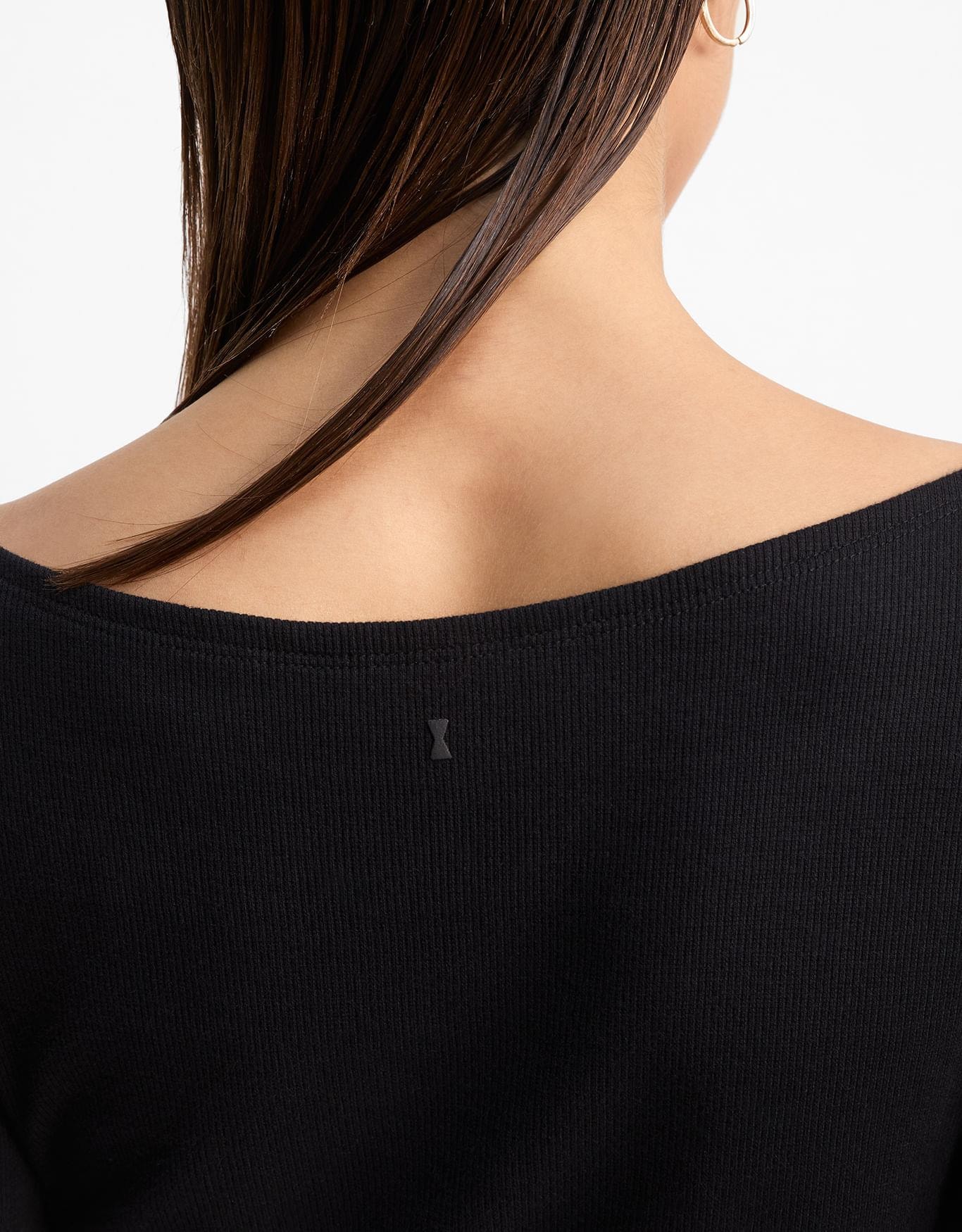 Blusa  Malha Decote Canoa