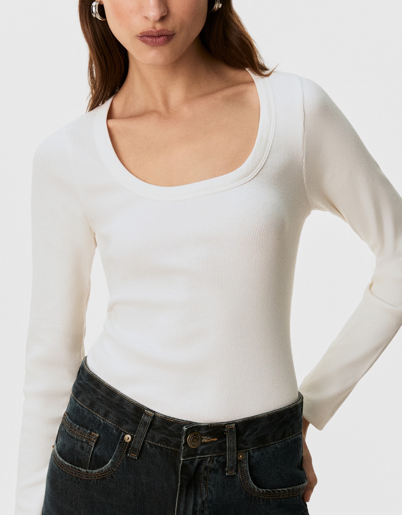 Blusa Malha Decote u