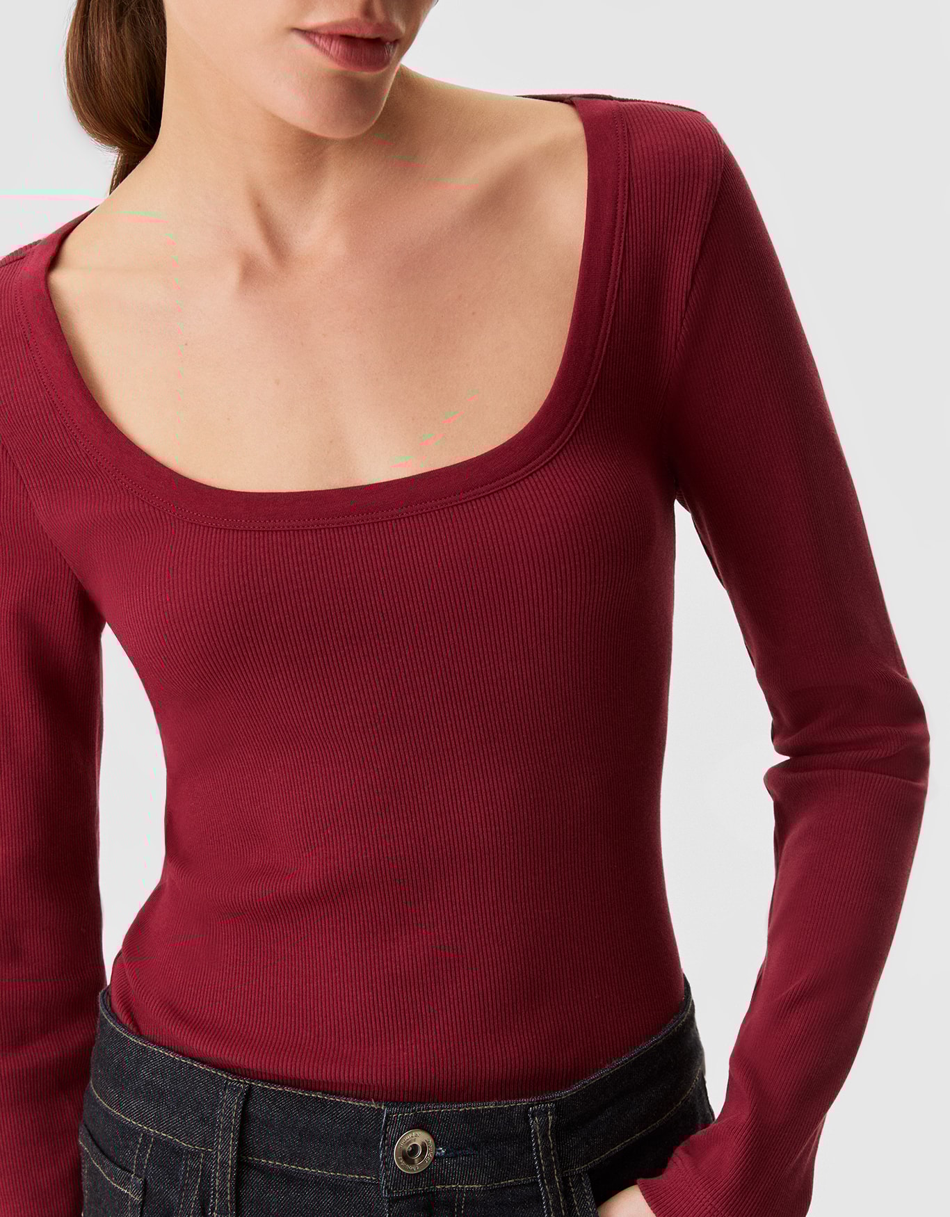 Blusa Malha Decote u