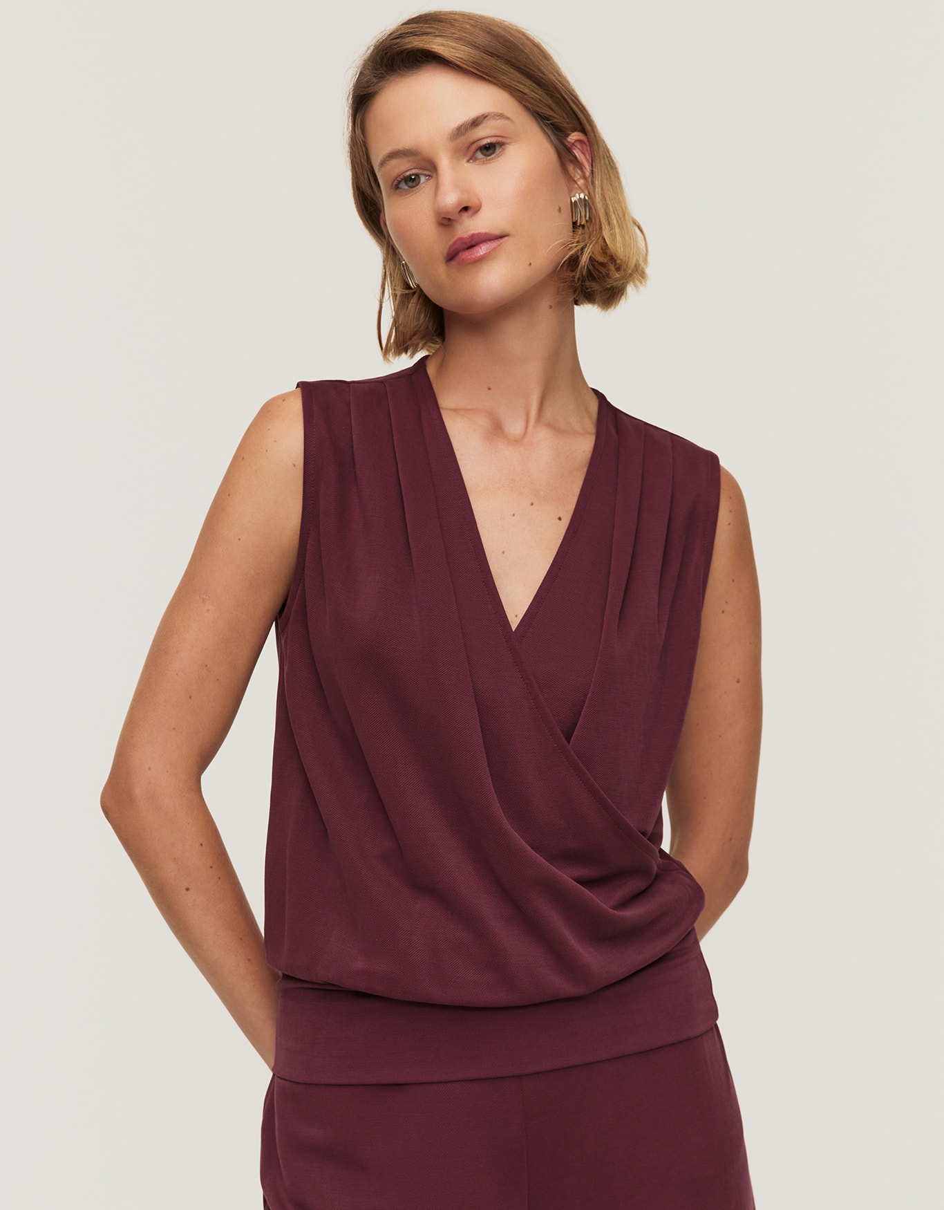 Blusa Malha Decote V