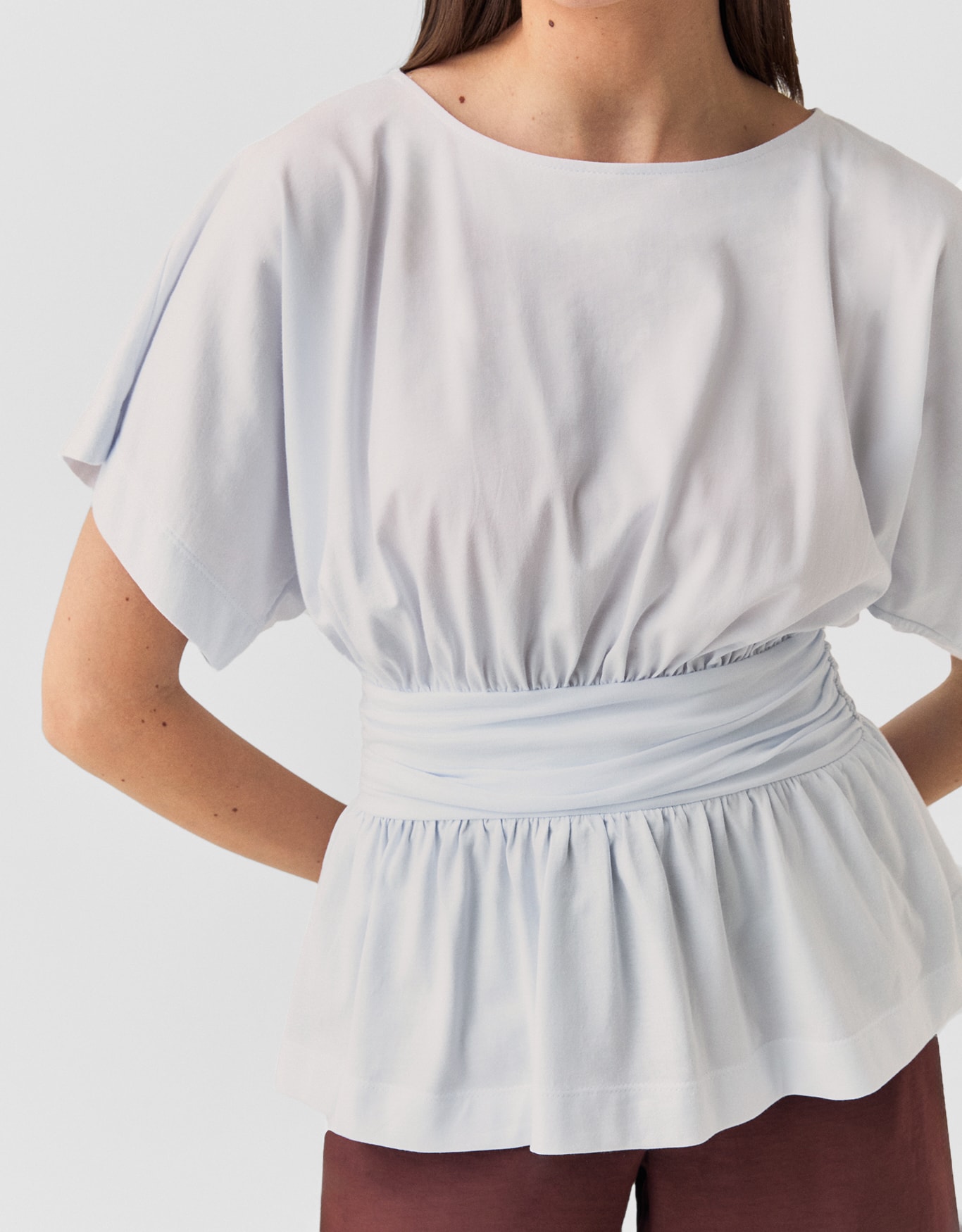 Blusa Malha Detalhe Cintura