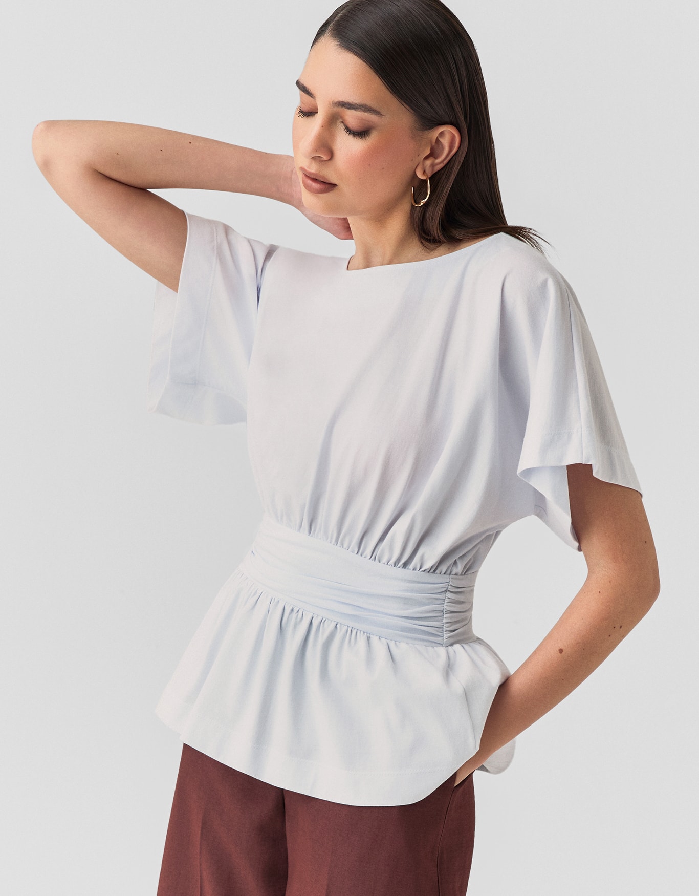 Blusa Malha Detalhe Cintura
