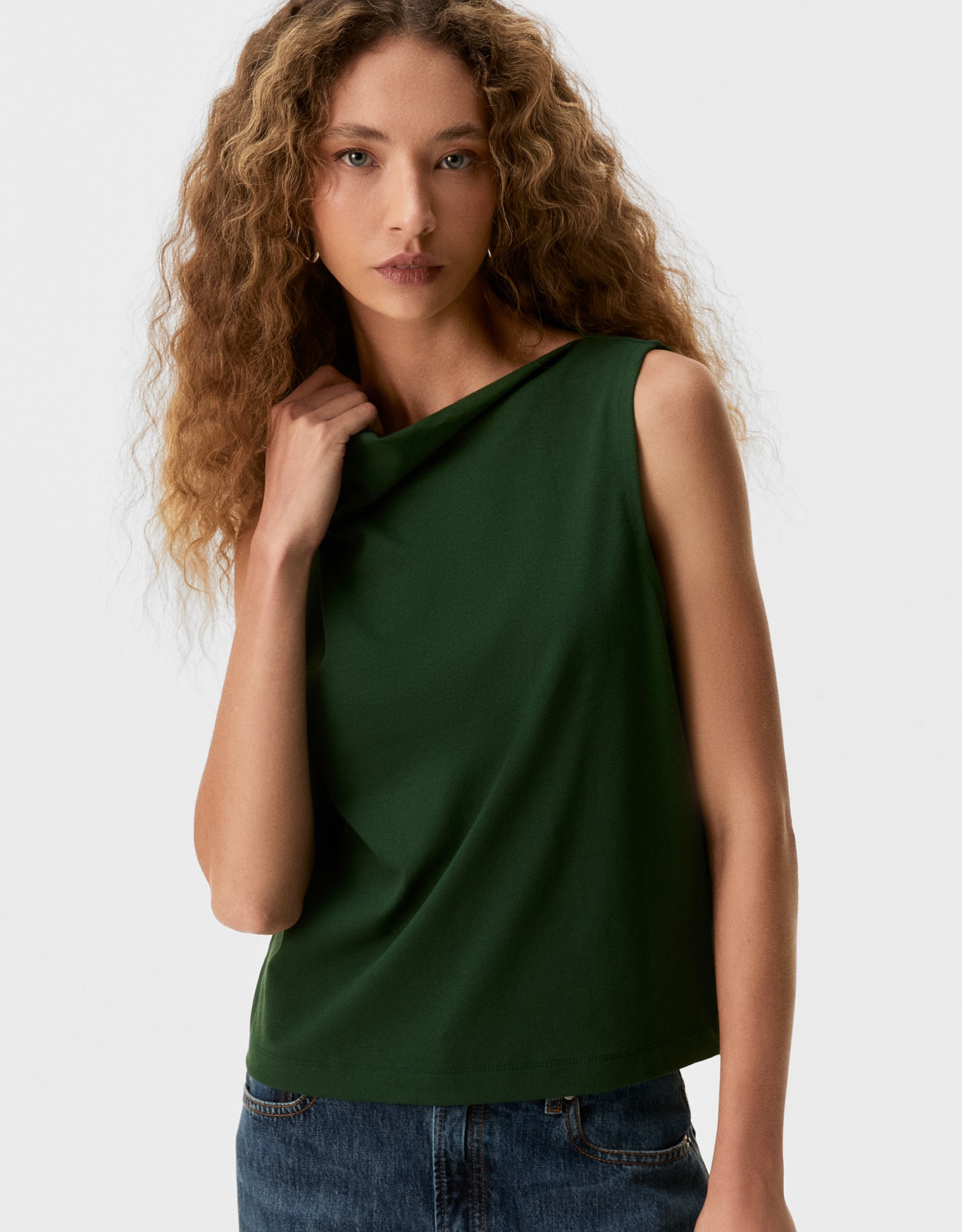 Blusa Malha Detalhe Manga